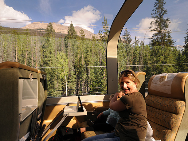 inside the Rocky Mountaineer train