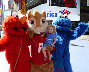 Meeting Elmo, Elvin & Cookie monster